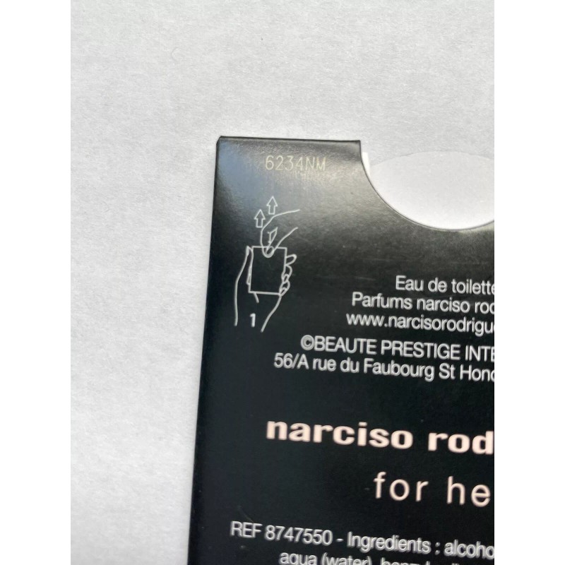 NARCISO RODRIGUEZ FOR HER 0.01 oz 0.3 ml EDT Flat