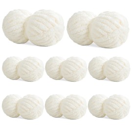 8 Pack Chunky Chenille Yarn for Crocheting & Knitting, 29.5yds 5 oz Each Skein Soft Fluffy Kitting Yarn Set, Thick Velvet Plush Yarn for Handcrafts Weaving Making Blankets