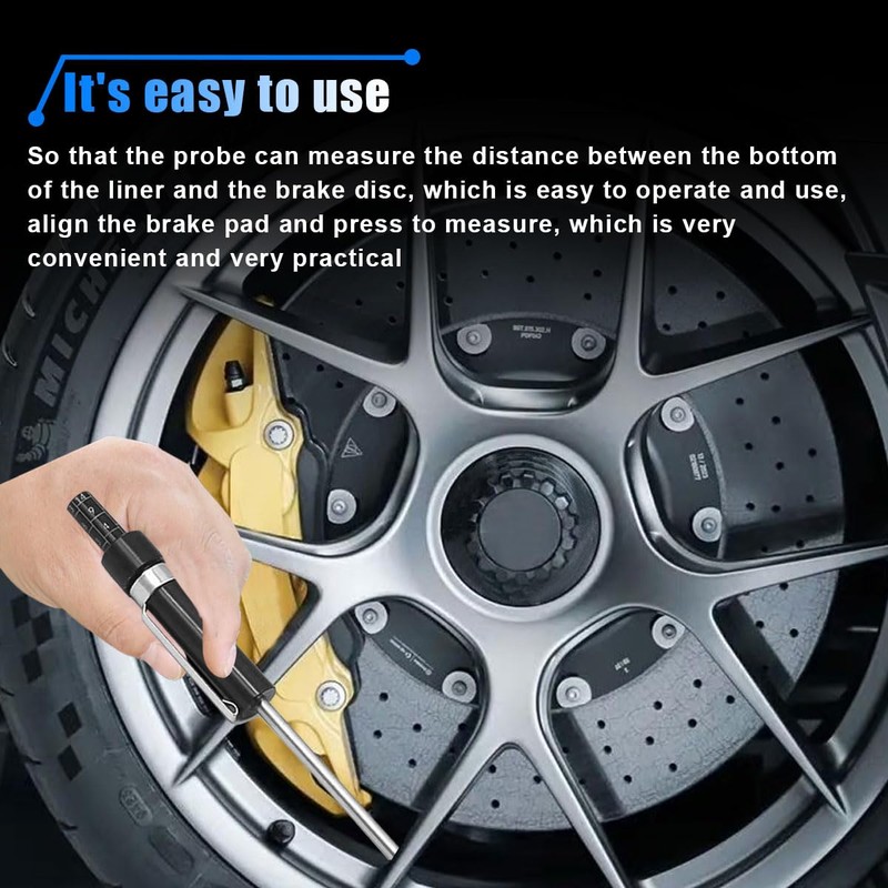 2PCS Brake Pad Thickness Gauge Measure Tool with Scale- Brake