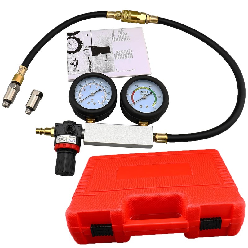 New Cylinder Dual Gauge Leakdown Tester, Engine Cylinder Leak Down