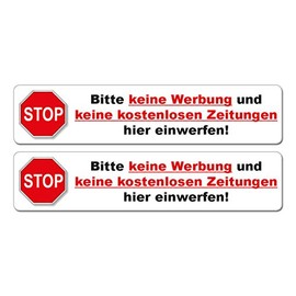 2 Stickers 140 x 30 mm Vinyl in White