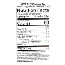 Korean Traditional Healthy Herb Tea Individual Powder Sticks Ssanghwa Tea 1 Box (15g x 15T) 쌍화차