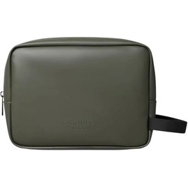Gaston Luga Spläsh Toiletry Bag, Olive Toiletry Bag, Olive Green, Pouch, Small Compartment, Mat, Lightweight, Waterproof, Vegan Leather, Scandinavian Design, Sweden 7102, green
