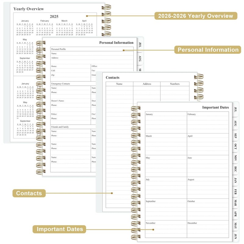 Planner 2025-2026 - Weekly & Monthly Planner from July 2025