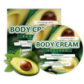 Avocado Body Cream, Body Moisturiser for Dry Skin, Smoothing & Hydrating Avocado Body Butter & Body Lotion, Prevent Sagging & Wrinkles, Body Creams for Women & Men, Body Care for All Skin Types, 100g