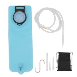 TPU Home Enema Bag Kit Hose S Hook Cleaning Nozzle Storage Bag Enema Bag Set for Bathing Hospital 3L
