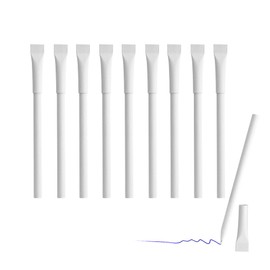 sin4sey Set of 10 Recycled Paper Ballpoint Pens with Cap (White)