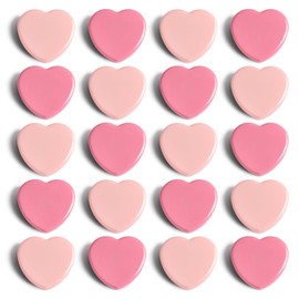 ZDZBLX 20PCS Pink Heart Fridge Magnets - Small Strong Magnets, Heavy Duty Refrigerator Magnets for Whiteboard School Crafts Lockers, Decorative Cute Mini Magnet for Kitchen Office Classroom (2 Colors)