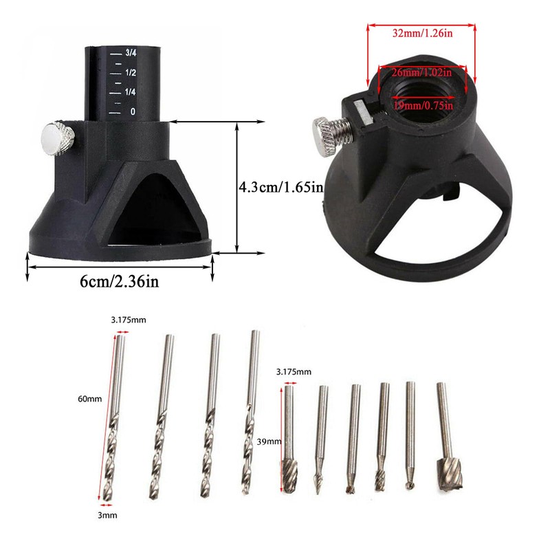 HomeSoGood Router Drill Bits Tool Drill Bit Kit Cutting Guide