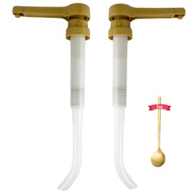 Sauce Pump Dispenser for Torani Davinci 64oz, Ghirardelli 87.3 to 90.4 Fluid Ounce Sauce Bottles, 2pack Coffee Syrup Sauce Pumps with 0.5oz Each Pump