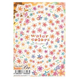 写ネイルプロ ネイルシール 水彩 プルメリア アート材