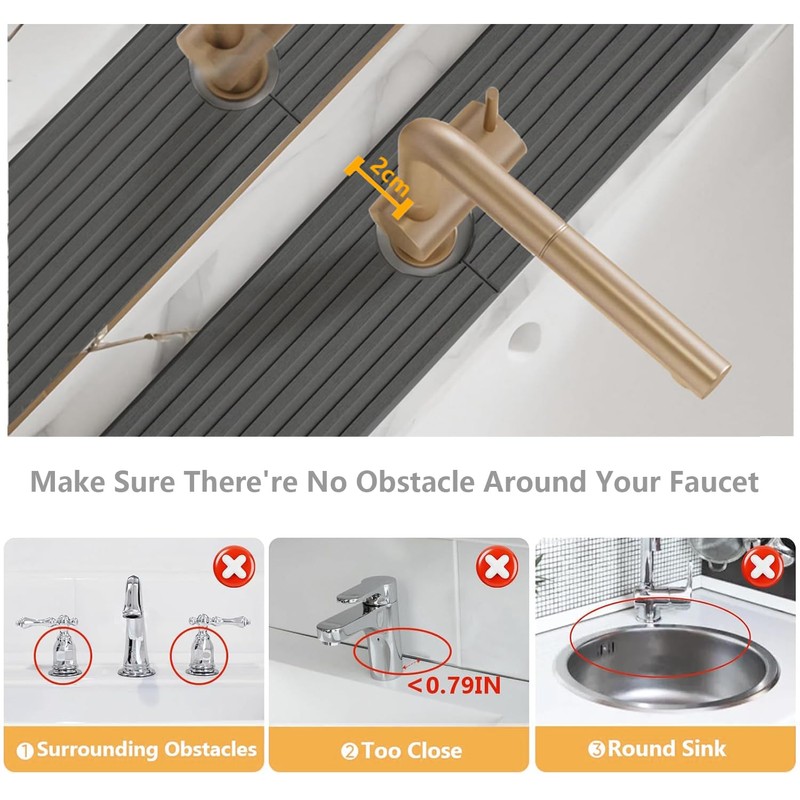 BDYLYS Stone Drying Mat for Bathroom | Ultra-Absorbent Diatomite Sink