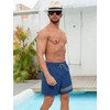 SILKWORLD Mens Swim Trunks with Compression Liner Quick-Dry 6" Stretch