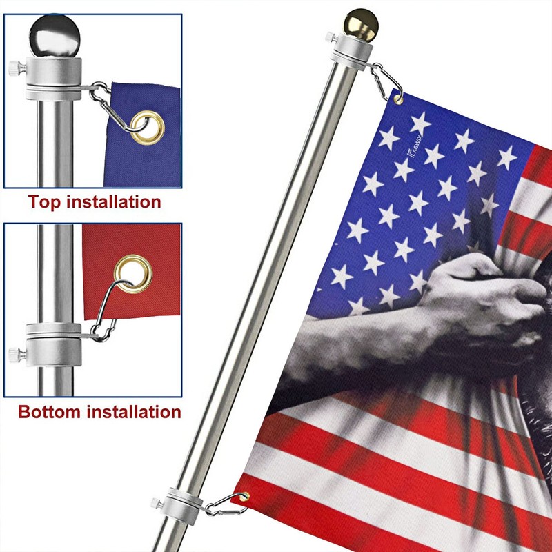 FLAGWIX 3x5 Patriotic American Flags for Outside, One Nation Under