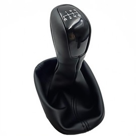 Fouedy Gear Stick Gaiter Black Gear Stick Knob 6 Gears Compatible with Benz C Class W203 S203 (6 Gears)