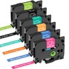 6 x MarkField Compatible Label Tape for Brother P-Touch Label