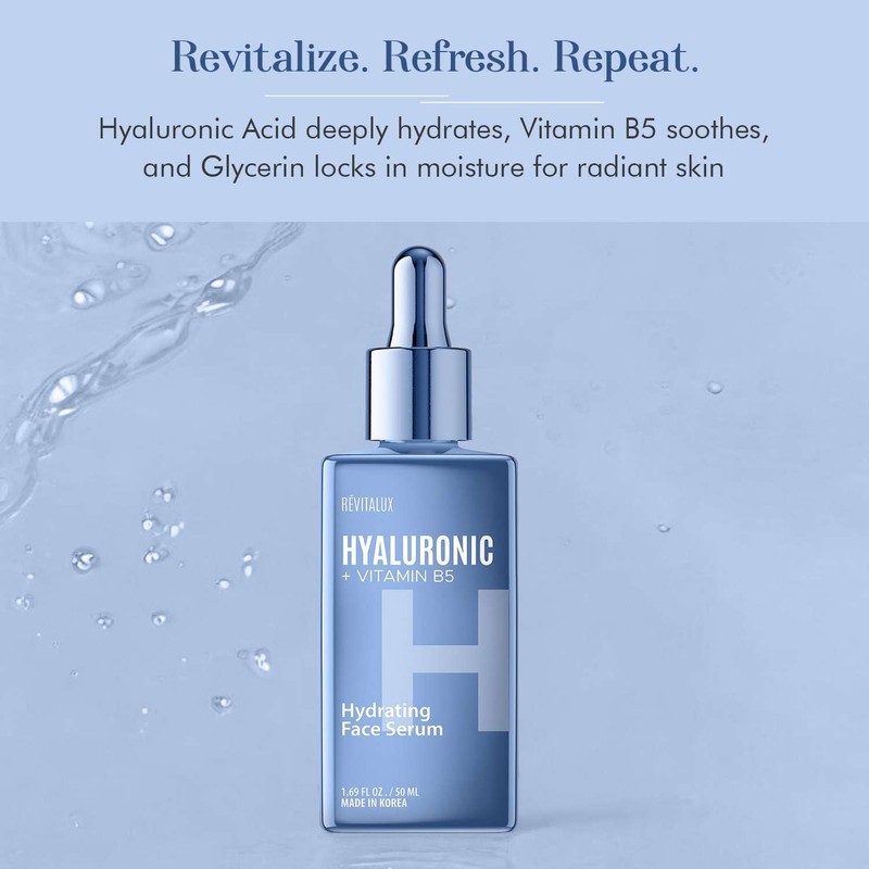RevitaLux Hyaluronic Acid & Vitamin B5 Serum - Hydrating &