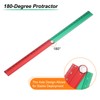 sourcing map Folding Straight Ruler 30cm Metric Aluminum Alloy Protractor