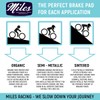 Miles Racing - Disc Brake Pads - Organic - Shimano