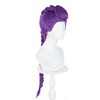 Dark Purple Long Braided Cosplay Wig, Heat Resistant Anime Hair