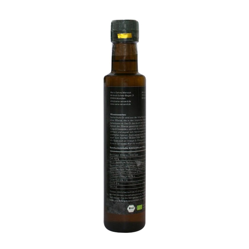 Sacha Inchi Organic Oil 250 ml Pure Vegetable Cold Pressed