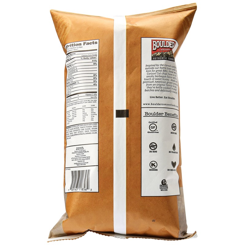 Boulder Canyon Chip Cut, Honey BBQ, 6.5 oz