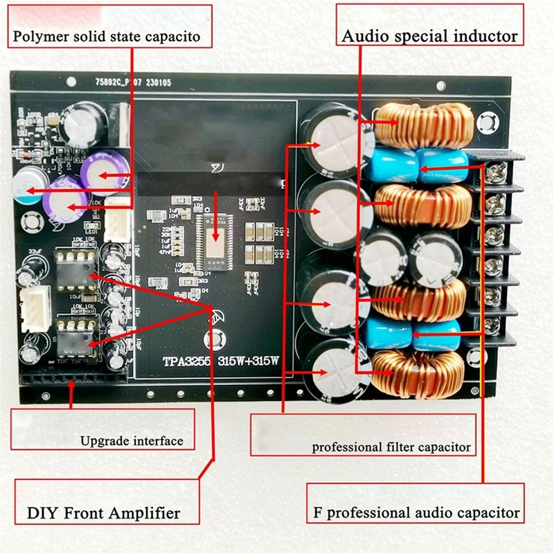 Digital Amplifier Board Bluetooth 5.1 HiFi Stereo 2.0 Channel High
