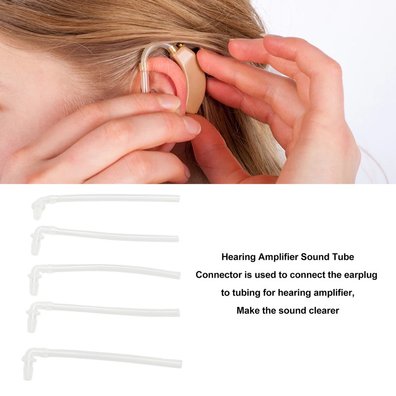 Hearing Amplifier Sound Tube Connector Set Replacement Tubing Adaptor Accessories