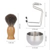 SAMEBUTECO Shaving Brush Badger Hair Bamboo Handle,Shaving Brush Kit with
