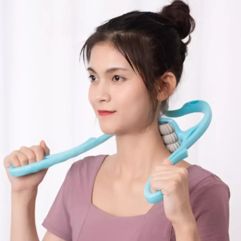 직장인 학생 목 어깨 뭉침 롤링 마사지 6구뭉침해소 도구 6구지압
