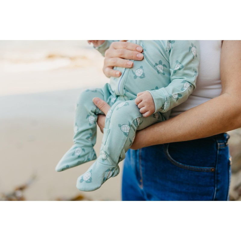 Copper Pearl Zip-up Footie Wade