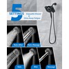 Black Shower Head with Handheld: 2 in1 Shower Head High