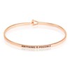 SM Inspirational Positive Message Engraved Thin Cuff Bangle Bracelets for