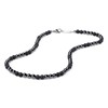 GAVU Men's Simple Crystal Necklace, Stone, Hematite mats onyx Hematite