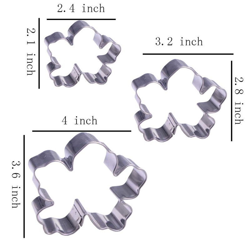 Tropical Flower Cookie Cutter Set - 3 Piece - Stainless
