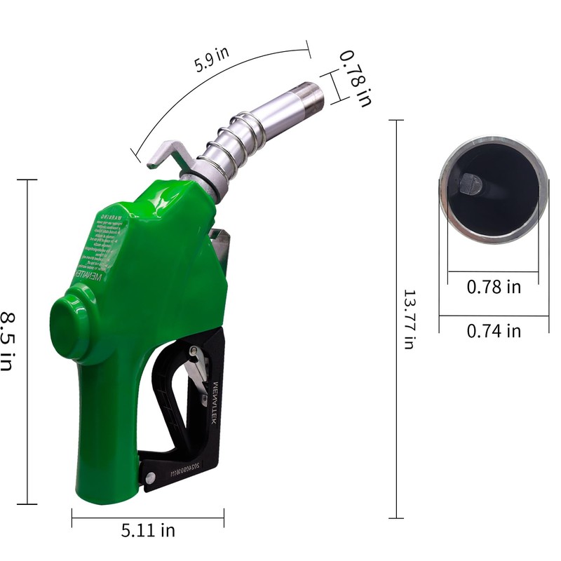 MENAITEK-120 Heavy Duty 1" inch NPT Automatic Shut-off fuel nozzles