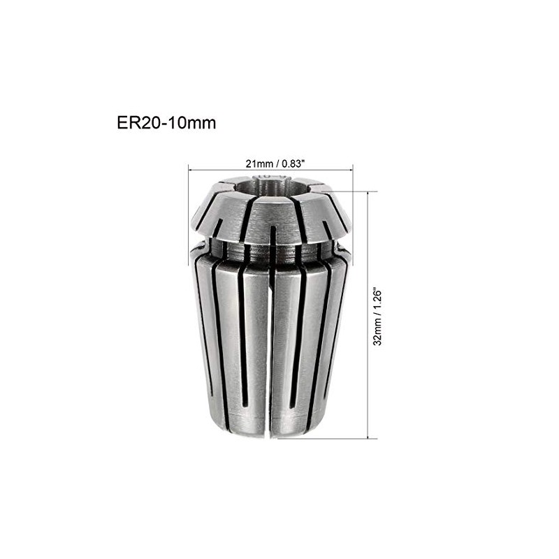 sourcing map Collet Chuck ER20 10 mm for CNC Engraving