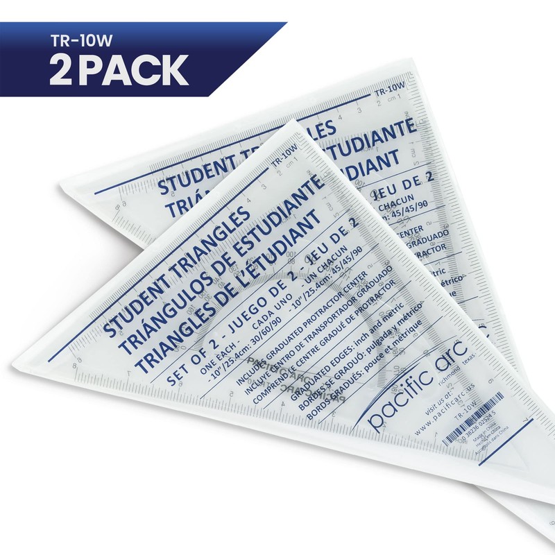 Pacific Arc - Triangle Set 10 Inch 30/60 & 45/90