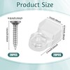 LXUEJIE 20 Pack Glass Retainer Clips with Screws, Plastic Storm