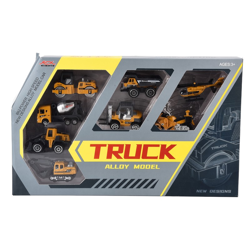 Pull Back Construction Vehicle Toys 1:64 Kids Truck Excavator Crane