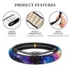 Galaxy Purple Blue Neoprene Steering Wheel Cover for Men Women