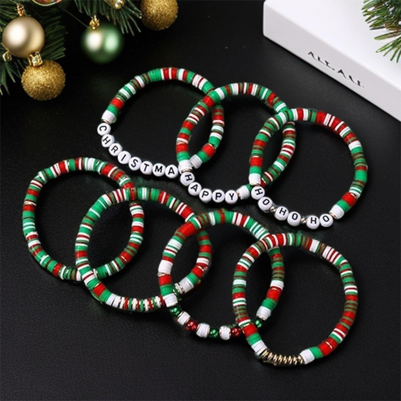 Christmas Letter Beads for Threading Bracelets DIY Crafts Letter Beads