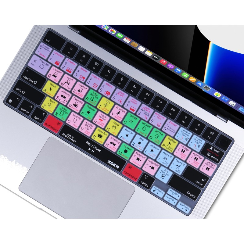 XSKN Final Cut Pro Shortcuts US Version Keyboard Silicone Skin
