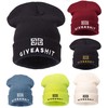 4sold Men's Knitted Hat Black M/L Black Giveashit (White) Universal