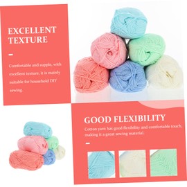 OSALADI 6 Rolls DIY Cotton Yarn Kit Knitting Thread for Home Projects Versatile Crochet Yarn for Cushions Blankets and More Fresh Colors for Creative Crafting