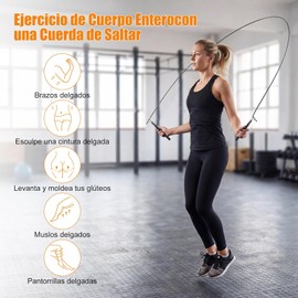 Cuerda para Saltar 3M, Cuerda de Saltar de aleación de Aluminio, Ajustable,