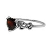 Silvershake 1.15ct. Natural Heart Shape Garnet 925 Sterling Silver Celtic