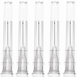 100 Pack 27Ga 1/2 Inch Stainless Steel Dispensing Lab Tools Accessories for Scientific Labs, Measuring and Refilling, Individually Wrapped