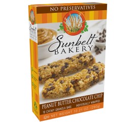 Sunbelt Bakery Peanut Butter Chocolate Chip Chewy Granola Bars, 20 Bars