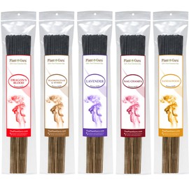 Top 5 Incense Sticks Variety Set 500 Pack - 11" Sticks, 5 Bundles of 100 Sticks Per Bundle - Burn Time 45 to 60 Minutes - Dragons Blood, Frankincense and Myrrh, Lavender, Nag Champa, and Sandalwood.